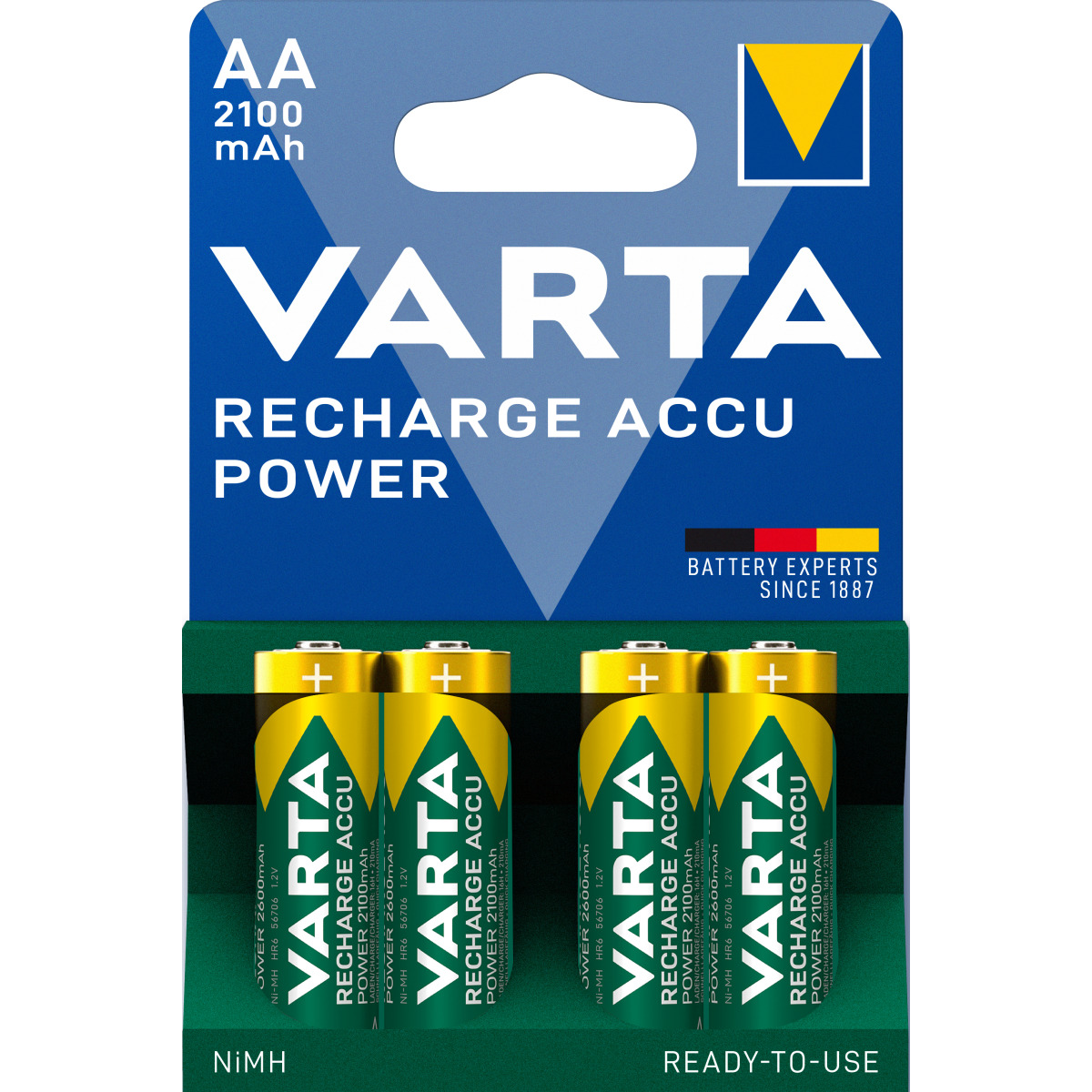 Batteria ricaricabile Power AA 2100mAh Blister 4